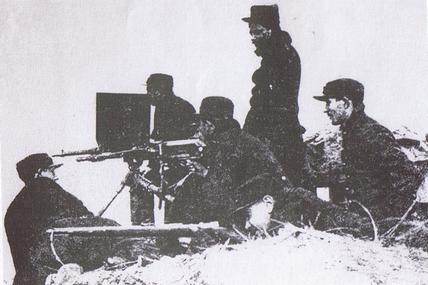 Belgische soldaten met Hotchkiss M1914 tijdens WO I